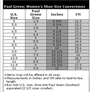 Paul green sizes Clearance